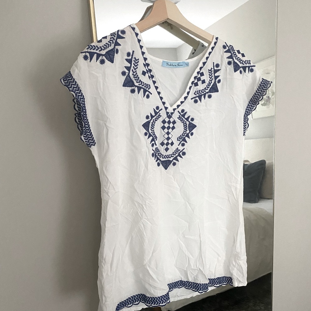 Solitaire Swim Cover Up Top
